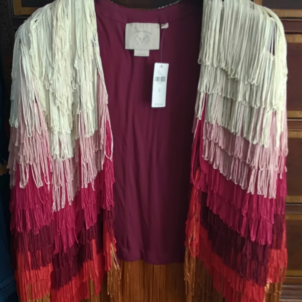 Elegant Multicolor Fringe Jacket for Women